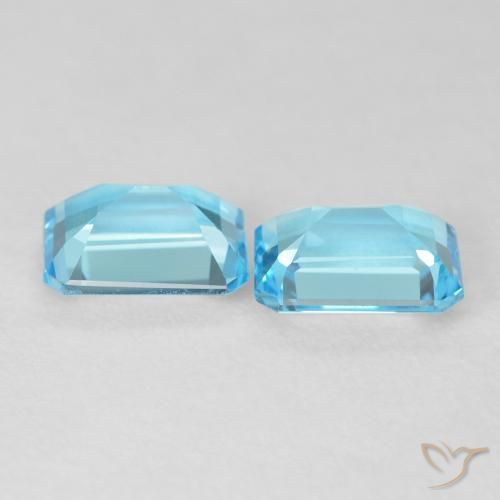 Topaz Gemstones in 8 x 6 mm (calibrated) Size for Sale, Topaz Stones in Swiss Blue Color