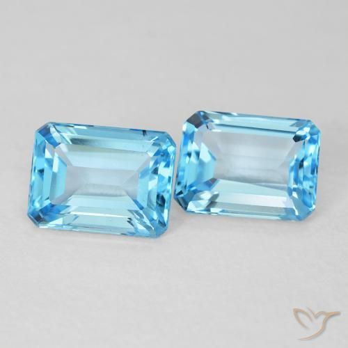 3.68ctw Natural Swiss Blue Topaz, Emerald Cut, VVS-VS