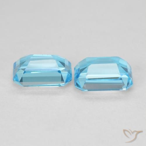 Topaz Gemstones in 8 x 6 mm (calibrated) Size for Sale, Topaz Stones in Swiss Blue Color