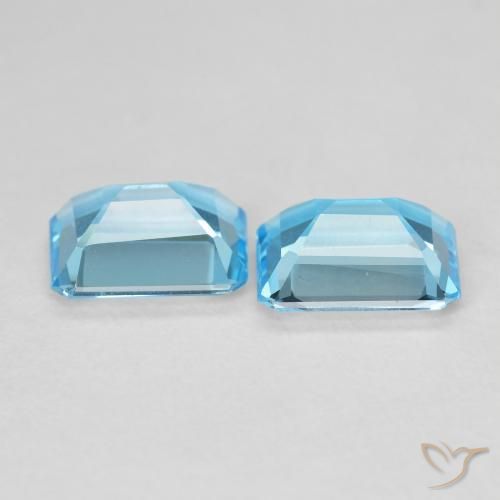 Topaz Gemstones in 8 x 6 mm (calibrated) Size for Sale, Topaz Stones in Swiss Blue Color