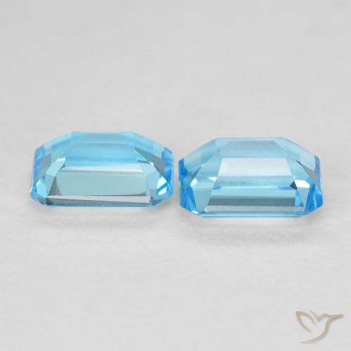 Topaz Gemstones in 8 x 6 mm (calibrated) Size for Sale, Topaz Stones in Swiss Blue Color