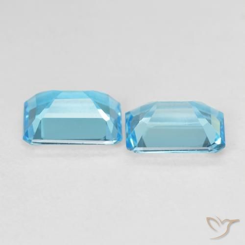 Topaz Gemstones in 8 x 6 mm (calibrated) Size for Sale, Topaz Stones in Swiss Blue Color