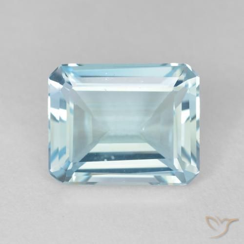 3.71ct Natural Sky Blue Topaz, Emerald Cut, VVS-VS