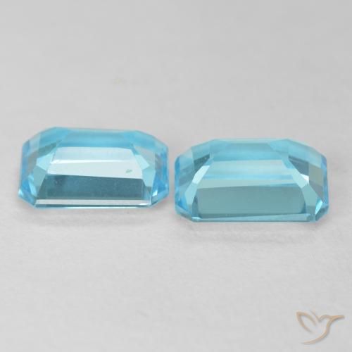 Topaz Gemstones in 8 x 6 mm (calibrated) Size for Sale, Topaz Stones in Swiss Blue Color