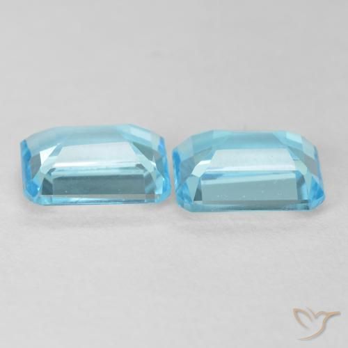 Topaz Gemstones in 8 x 6 mm (calibrated) Size for Sale, Topaz Stones in Swiss Blue Color