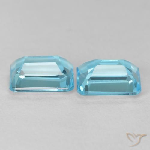 Topaz Gemstones in 8 x 6 mm (calibrated) Size for Sale, Topaz Stones in Swiss Blue Color