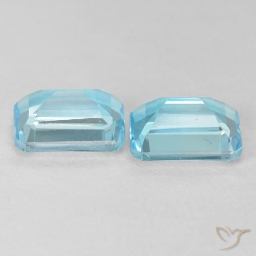 Topaz Gemstones in 8 x 6 mm (calibrated) Size for Sale, Topaz Stones in Swiss Blue Color