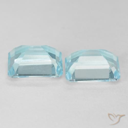 Topaz Gemstones in 10 x 8 mm (calibrated) Size for Sale, Topaz Stones in Light Greenish Blue Color