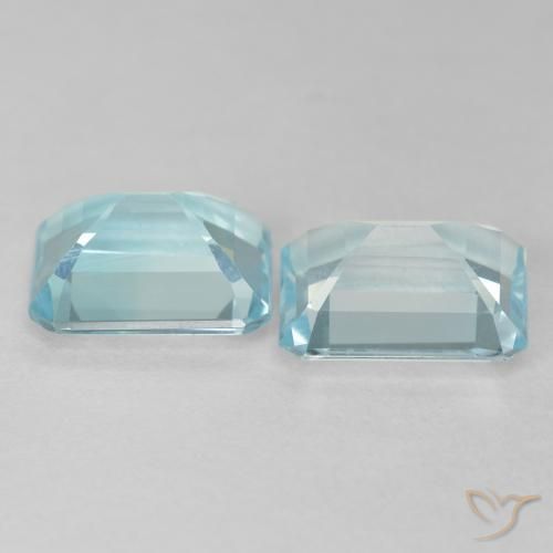 Topaz Gemstones in 9.1 x 8 mm Size for Sale, Topaz Stones in Light Greenish Blue Color