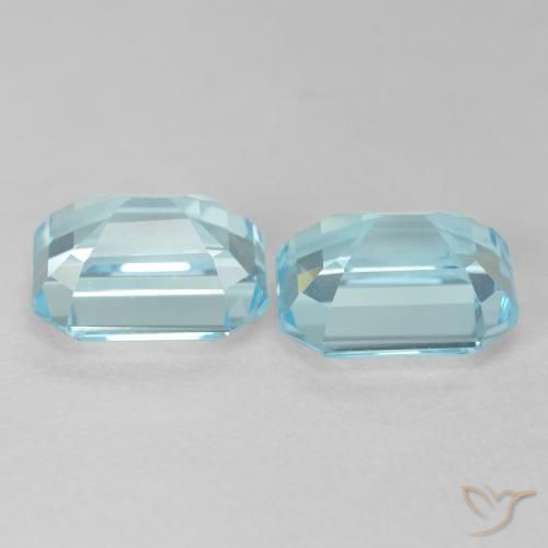 Topaz Gemstones in 10 x 8 mm (calibrated) Size for Sale, Topaz Stones in Light Greenish Blue Color