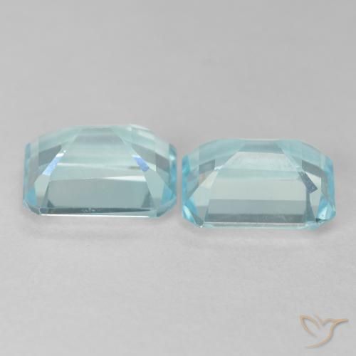 Topaz Gemstones in 10 x 8 mm (calibrated) Size for Sale, Topaz Stones in Light Blue Color