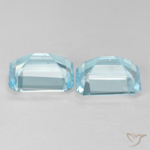 Topaz Gemstones in 10 x 8 mm (calibrated) Size for Sale, Topaz Stones in Light Blue Color
