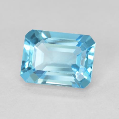2.05 ct Blue Topaz Stone, Natural Topaz in Octagon Step Cut Shape for Sale