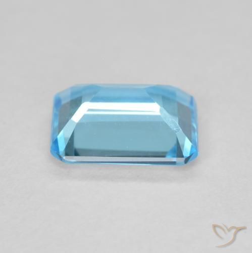 Topaz Gemstone in 8 x 6 mm (calibrated) Size for Sale, Topaz Stone in Swiss Blue Color