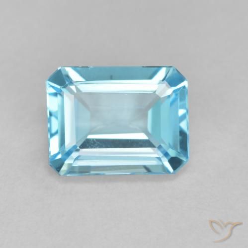 1.95ct Natural Swiss Blue Topaz, Emerald Cut, VVS