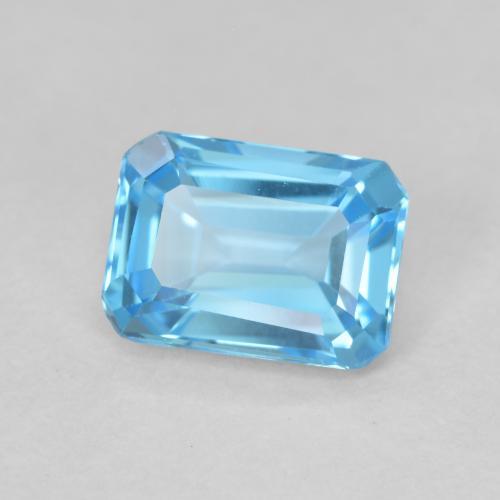 1.90 ct Blue Topaz Stone, Natural Topaz in Octagon Step Cut Shape for Sale