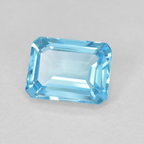 1.99 ct Blue Topaz Stone, Natural Topaz in Octagon Step Cut Shape for Sale