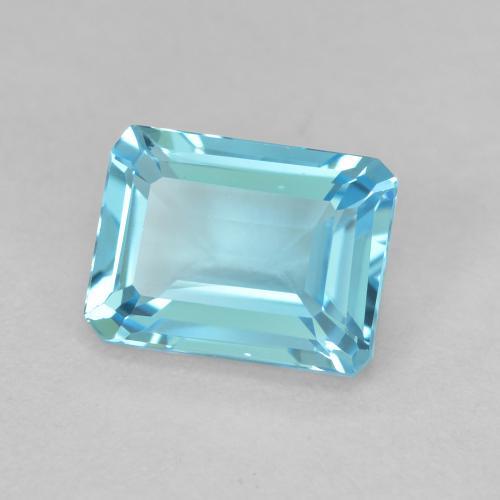 2.15 ct Blue Topaz Stone, Natural Topaz in Octagon Step Cut Shape for Sale