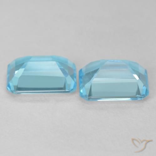 Topaz Gemstones in 8 x 6 mm (calibrated) Size for Sale, Topaz Stones in Light Greenish Blue Color