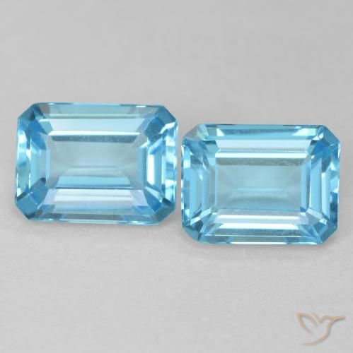 3.75ctw Natural Swiss Blue Topaz, Emerald Cut, VVS-VS