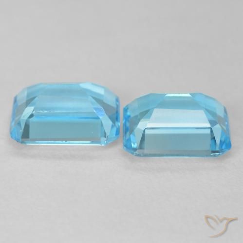Topaz Gemstones in 8 x 6 mm (calibrated) Size for Sale, Topaz Stones in Swiss Blue Color