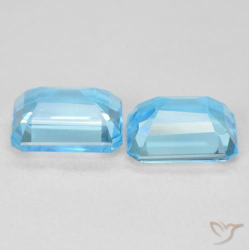 Topaz Gemstones in 8 x 6 mm (calibrated) Size for Sale, Topaz Stones in Swiss Blue Color
