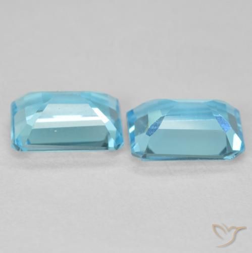 Topaz Gemstones in 8 x 6 mm (calibrated) Size for Sale, Topaz Stones in Light Blue Color