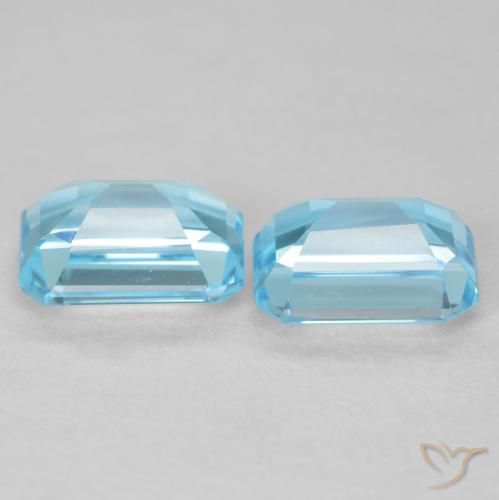 Topaz Gemstones in 8 x 6 mm (calibrated) Size for Sale, Topaz Stones in Swiss Blue Color