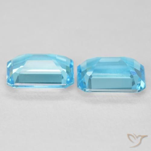 Topaz Gemstones in 8 x 6 mm (calibrated) Size for Sale, Topaz Stones in Swiss Blue Color