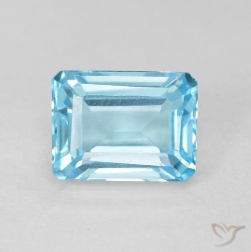 2.35ct Natural Swiss Blue Topaz, Emerald Cut, VVS-VS