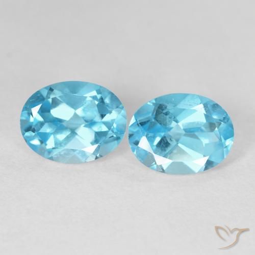 4.90ctw Natural Sky Blue Topaz, Oval, VVS-VS