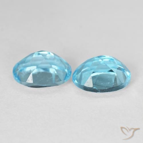 Topaz Gemstones in 9 x 7 mm (calibrated) Size for Sale, Topaz Stones in Sky Blue Color