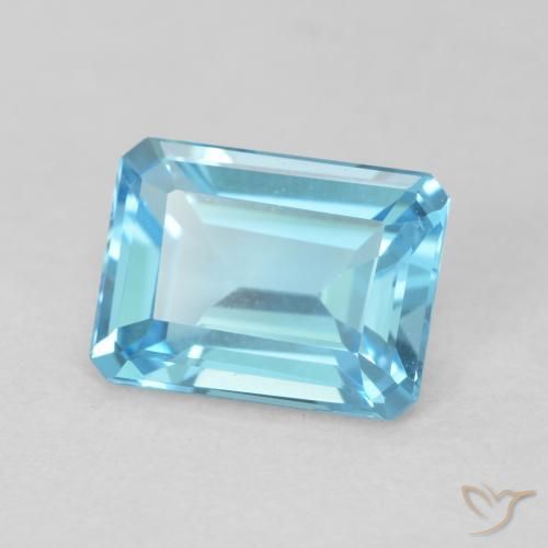 1.81ct Natural Swiss Blue Topaz, Emerald Cut, VVS