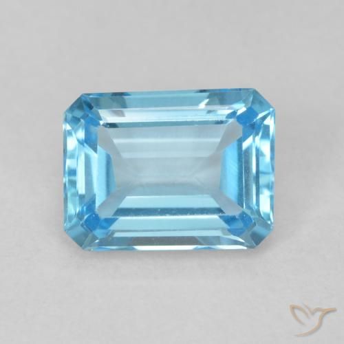 1.77ct Natural Swiss Blue Topaz, Emerald Cut, VVS
