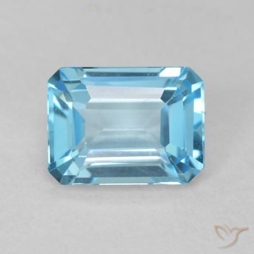 1.91ct Natural Swiss Blue Topaz, Emerald Cut, VVS