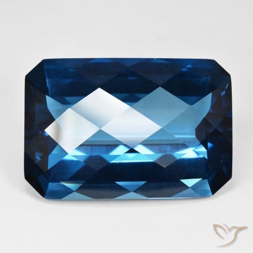 125.41ct Natural London Blue Topaz, Emerald Cut, VVS