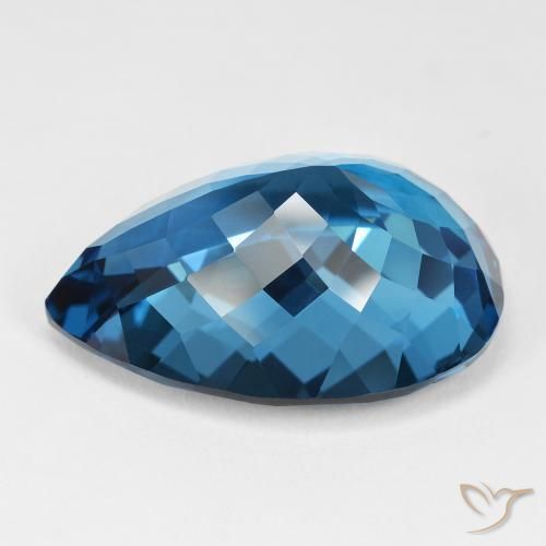 Topaz Gemstone in 27 x 20 mm (calibrated) Size for Sale, Topaz Stone in London Blue Color