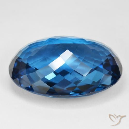 Topaz Gemstone in 34.6 x 25.6 mm Size for Sale, Topaz Stone in London Blue Color