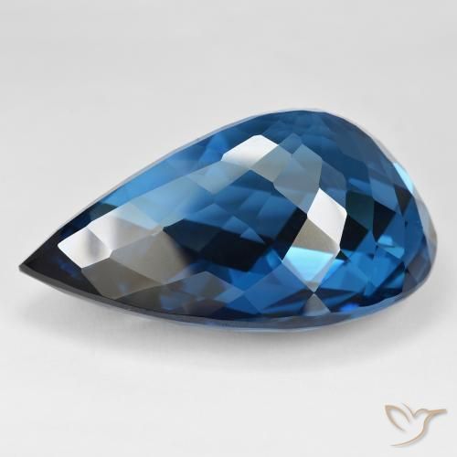 Topaz Gemstone in 45.8 x 31.3 mm Size for Sale, Topaz Stone in London Blue Color