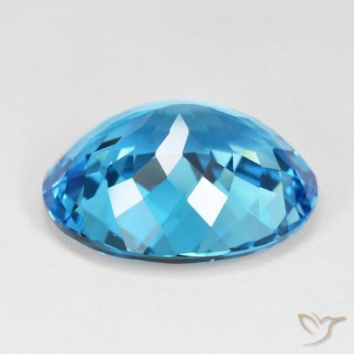 Topaz Gemstone in 23.1 x 18.7 mm Size for Sale, Topaz Stone in Swiss Blue Color