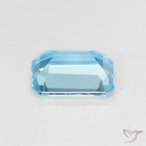 Topaz Gemstone in 8 x 6 mm (calibrated) Size for Sale, Topaz Stone in Deep Maya Blue Color