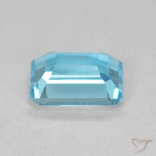 Topaz Gemstone in 8 x 6 mm (calibrated) Size for Sale, Topaz Stone in Swiss Blue Color