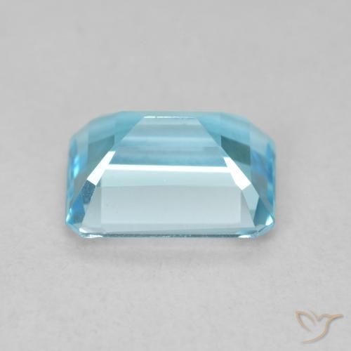 Topaz Gemstone in 8 x 6 mm (calibrated) Size for Sale, Topaz Stone in Swiss Blue Color