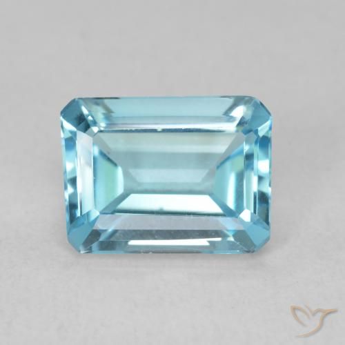 1.83ct Natural Swiss Blue Topaz, Emerald Cut, VVS