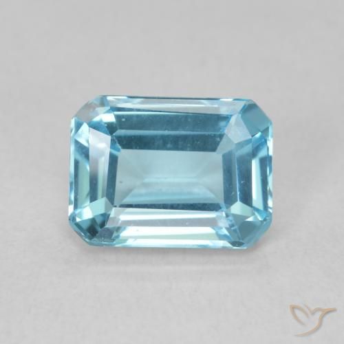 1.78ct Natural Swiss Blue Topaz, Emerald Cut, VVS