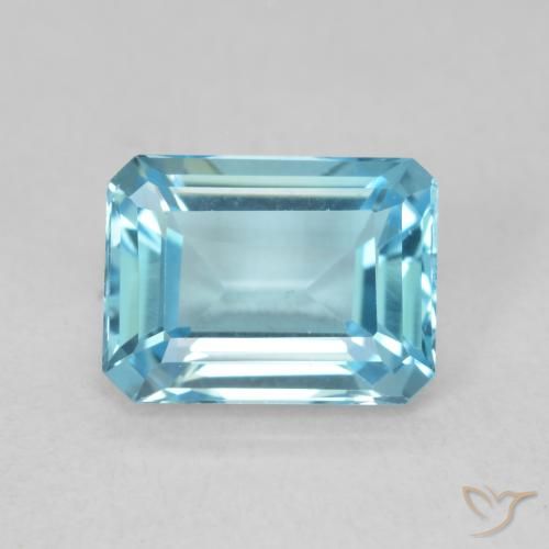 1.92ct Natural Swiss Blue Topaz, Emerald Cut, VVS