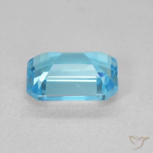 Topaz Gemstone in 8 x 6 mm (calibrated) Size for Sale, Topaz Stone in Swiss Blue Color