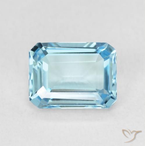 1.98ct Natural Swiss Blue Topaz, Emerald Cut, VVS