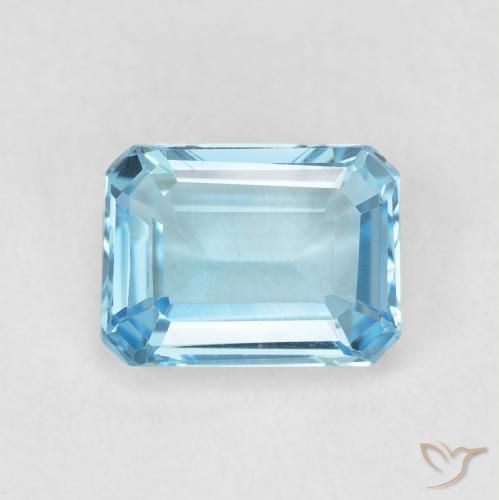 1.80ct Natural Swiss Blue Topaz, Emerald Cut, VVS