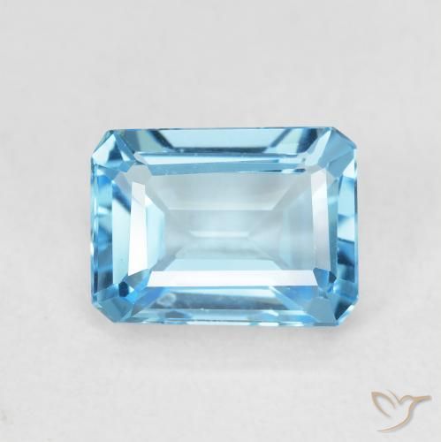 2.04ct Natural Swiss Blue Topaz, Emerald Cut, VVS